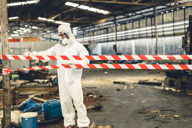 Professional Biohazard Cleanup technician working in Nashville, IL